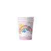 ehdkprk 20Pcs 12 oz Rainbow Paper Cups Disposable Care Cute