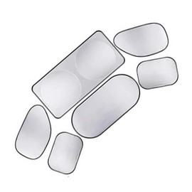 6Pcs Silver Coated Double Loop Car Windshield Sun Shade Set for Automotive Sun Blocker Kit