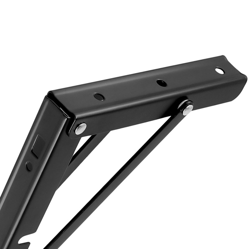 SEHOI 6 PCS 12 Inch Folding Shelf Brackets, Black Heavy