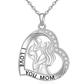 Mothers Day Gifts Necklace for Mom Mother Daughter Necklace Mother Son Necklaces for Women Sterling Silver