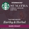 Starbucks Sumatra Dark Roast Single Cup Coffee for Keurig Brewers,0.42