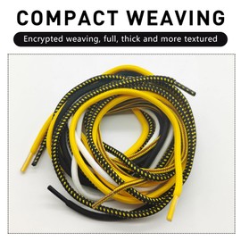 NDTEZUGT 2 Pairs 5/32"(4mm) Work Boot Shoe Laces, Heavy Duty Laces for Boots, Replacement Strings for Boot, Black, 72''/183cm