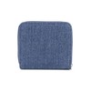 Jada GY-W291 Round Zipper Bifold Wallet with Rhinestone Logo, blue