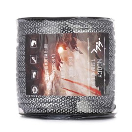 7 Strand Core 550lb Paracord Parachute Cord Lanyard Mil Spec Type III - 4mm 165 Feet Spool of Paracord String Braided Accessories, Silver and Black