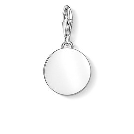 Thomas Sabo Women's Charm Pendant Coin Charm Club 925 Sterling Silver 1428-001-21, Sterling Silver, No Gemstone
