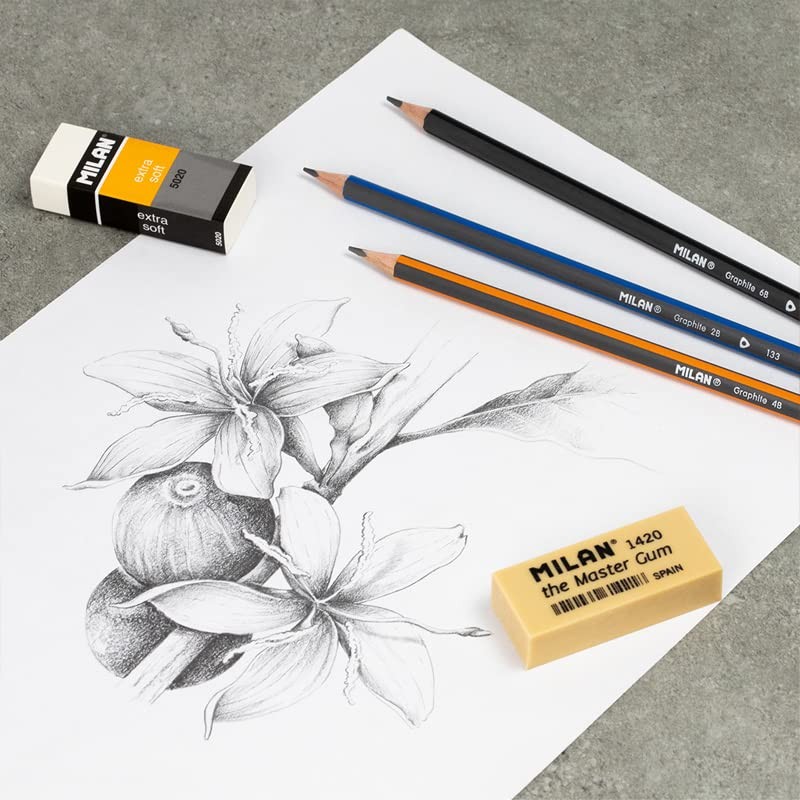MILAN Box of 12 graphite pencils 4B triangular pencils