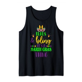 Beads & Bling It's a Mardi Gras Thing Funny Mardi Gras Party Tank Top