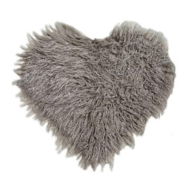 Newborn Baby Photo Props Faux Fur Mat Blanket Decor Backdrop Basket Filler (Heart-Shaped Almost Mauve)