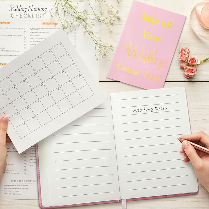 Ctosree Bridal Journal Diary Notebook with 144 Lined Pages Pink