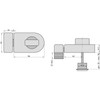 BASI 1305-0205 KS 500 Angular Rim Lock Without Door Guard,