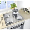 WENKO Set of 4 Stainless Steel hob Covers, Silver, 0