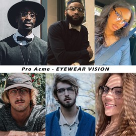 Pro Acme Glasses Semi Rimless Frame Clear Glasses（Tortoise）