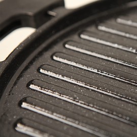 NUWAVE Cast Iron Grill With Enameled Non-Stick Coating, Designed For The NuWave Precision Induction Cooktop Black 16.3" x 10.4" x 0.7"