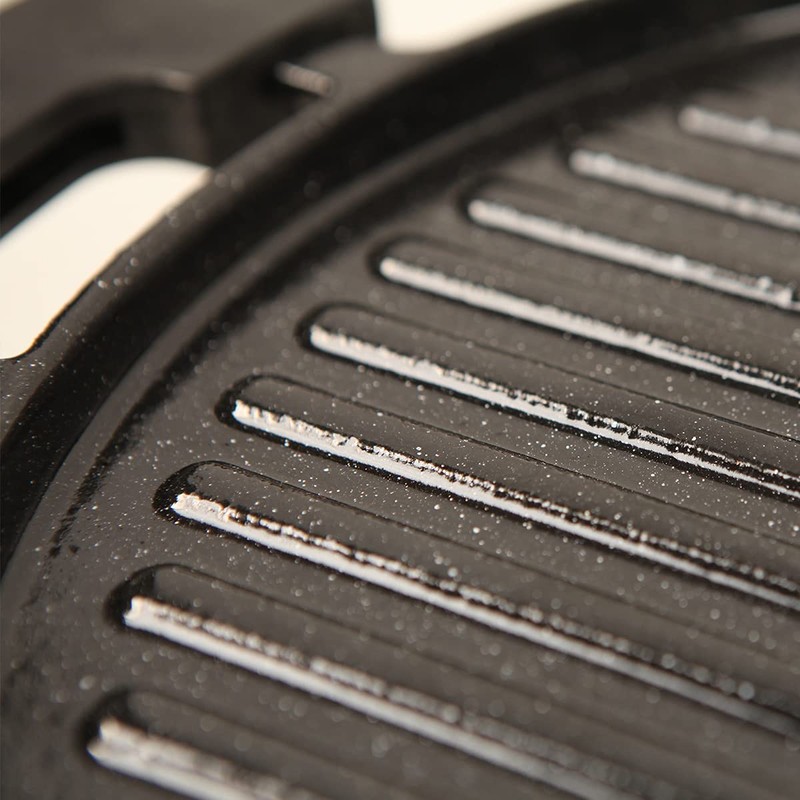 NUWAVE Cast Iron Grill With Enameled Non-Stick Coating, Designed For