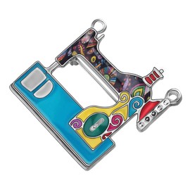 DUOWEI Dainty Sewing Machine Brooch Pins Clothes Scarf Decoration Jewelry Gifts for Women Girls | Locked Pinback (Floral)