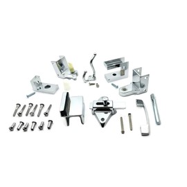 Harris Hardware TP2100 Toilet Partition Die Cast Zamac Complete Outswing Door Hardware Set, 1 in. Door 1-1/4 in. Pilaster