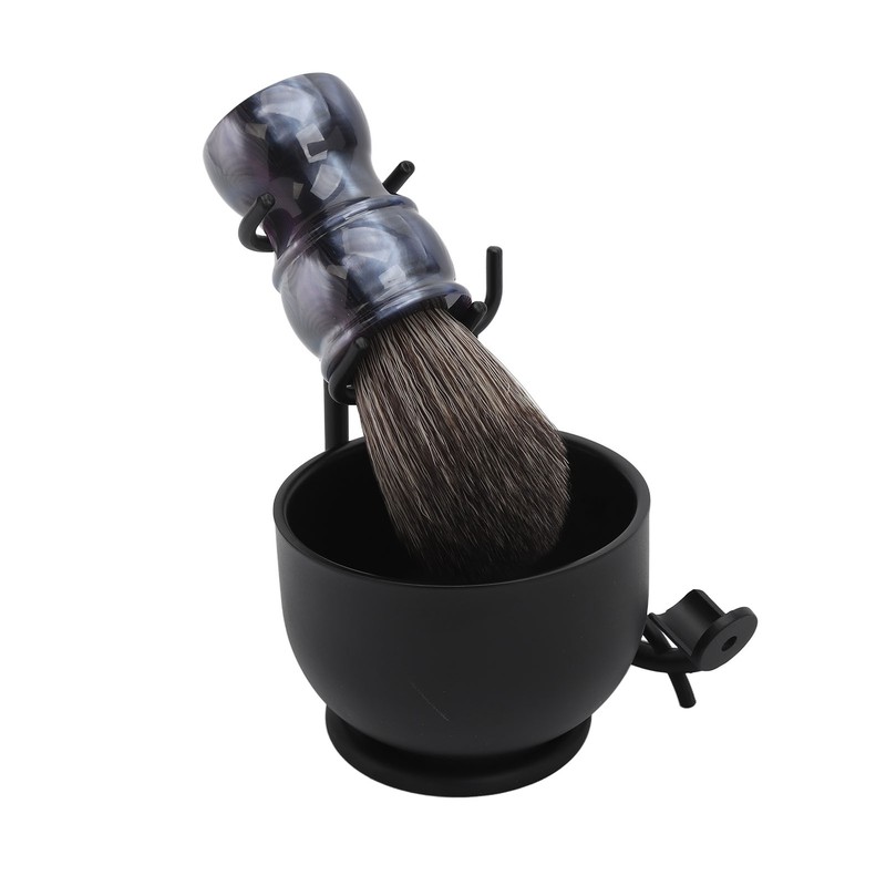 Beard Trimming Set Foaming Bowl Brush Stand Soap Sharpening Cloth