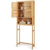 Giantex Over The Toilet Storage Cabinet, 3-Tier Bamboo Bathroom Space