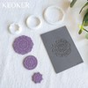 KEOKER Mandala Polymer Clay Cutters and Texture Mats for Clay,