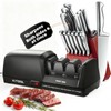 KITOOL Electric Knife Sharpener, Dual-Sided 3-Stage Sharpener with 100% Diamond