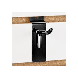 Only Hangers - 1" Black Slatwall Hooks (Box of 25)