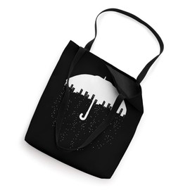 City Under Umbrella Retro Urban Negative Space Art Gift Tote Bag