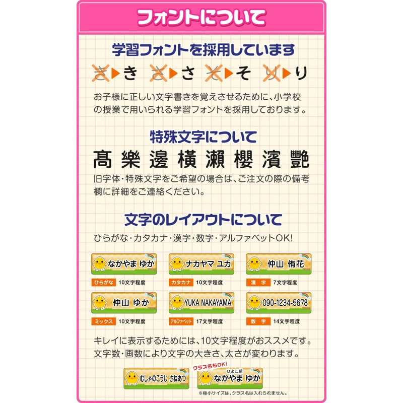 For Cloths, Washable, Iron Seal, Name Sticker, Application Guide (Over