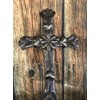 Large Haiti Flower Heart Metal Wall Cross 8" x 12"