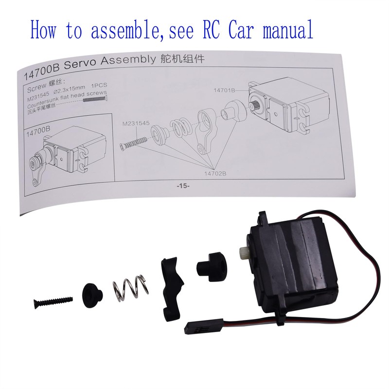 Blomiky 3 Wires 14701B Servo and 14702B Servo Saver Assembly