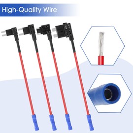 36pcs Car Fuse Taps Set Mini Piggy Back Fuse Low Profile Mini Fuse Tap 4 Types 12V Piggy Back Fuses Mini Adding a Circuit Adapter Fuse Kit Fuse Holder Mini Low Profile Tap Adapter for Cars Boats Truck