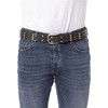 Redbridge Men's Genuine Leather Belt with Rivets, brown