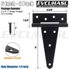 EVCUHASL 6 Inch T-Strap Gate Hinges, Shed Barn Door Hinges