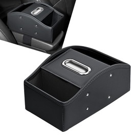 Merdege Armrest Box Storage Box, Multi-Function Center Console Organizer with Cup Holder, Universal for Backseat Car Organization, Ideal for Families and Road Trips (Black)