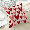 Valentine Pillow Covers 18x18 Set Of 2 Romantic Red Pink