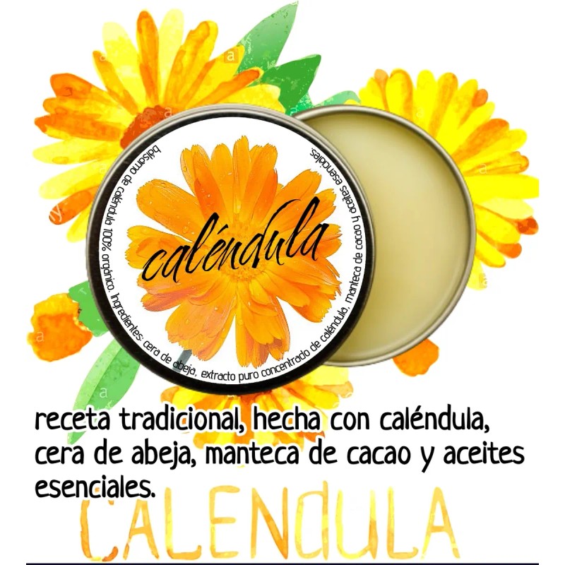 Crema Bálsamo De Caléndula Concentrada Natural 2 Pzs Kit Todo
