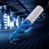 NanO Coated HRC65° Milling Cutter Tungsten Steel 4 Flutes Flat
