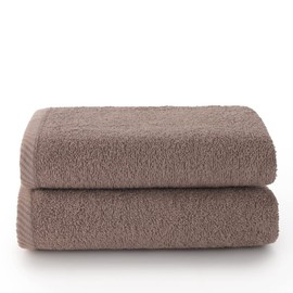 Top Towel - Plus - Large Bath Towels - Bathroom Towels - 2 Hand or Sink Towels - 50 x 100 cm - 100% Cotton - Mink