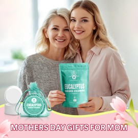 Shower Steamers Aromatherapy, Basket Set for Mothers Day Gifts for Mom, Organic Eucalyptus & Mint Essential Oil, 5-Pack Shower Bombs Birthday Gifts for Women Men, Teacher Appreciation Gifts for Wife