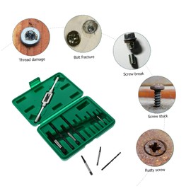SEWACC 11pcs Damaged Screw Extractor Durable Broken Bolt Remover Kit with Easy to Use Drill Bits for Rusty and Broken Screws Convenient Tool for More