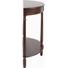 Decor Therapy Simplify Half Round Accent Table, Walnut, 28.25w 11.8d