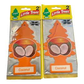 Little Trees 2-Pack Little Trees Hanging Tree Car & Home Air Freshener, Coconut- 2 Each Pack