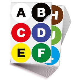 iSYFIX Multicolor Vinyl Letters Stickers - 4 inch Self-Adhesive, A to Z, 4 of Each Letter - Decal for Indoor & Outdoor, for Inventory, Storage, Organizing, Alphabet for Box, Toolbox, Locker & More