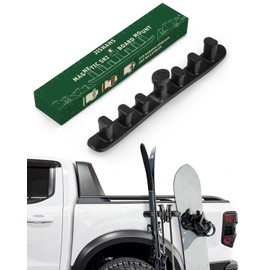 Magnetic Ski Holder for Side of Car – Strips Magnetic Snowboard Mount – Prevent Ski and Snowboard from Tipping Over – Protects Vehicle from Scratches - Snowboard Accessories(Black)