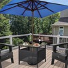 LZRS Adirondack Square Outdoor Side Table with Umbrella Hole, Pool