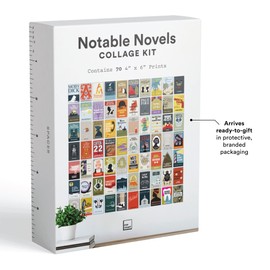 Pop Chart | Kit de collage de pared de novelas notables | 70 impresiones artísticas de 4 x 6 pulgadas | Decoración académica colorida para el hogar, recámara o aula | 100% fabricado en los Estados