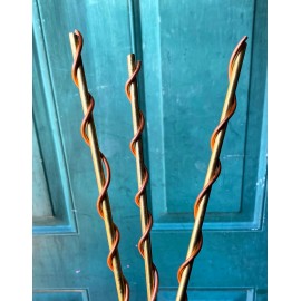 CedarMountainWorks 5-Pack Copper Brass Electroculture Coils – Garden Antennas for Enhanced Plants - 24"