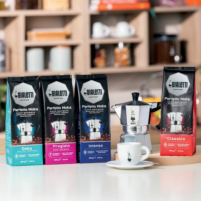 Bialetti - Perfetto Moka Classico: Medium roast ground coffee, hazelnut