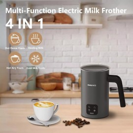 BIZEWO Milk Coffee Frother Electric Warm and Cold Milk Foamer Automatic Milk Warmer