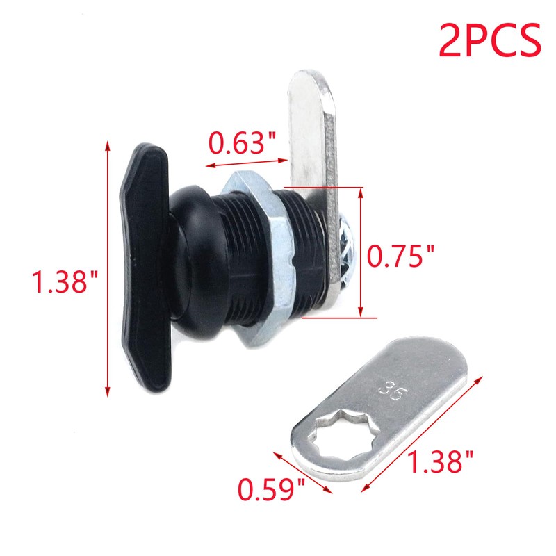 MY MIRONEY Thumb Operated Offset Cam Lock T Handle Thumb