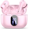 Wireless Bluetooth 5.4 Sport In-Ear Headphones with 4 Microphones, Pink